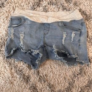Distressed Denim Women Shorts
